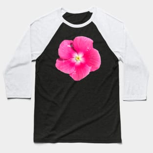 Bright Pink Flower White Yellow Center Baseball T-Shirt